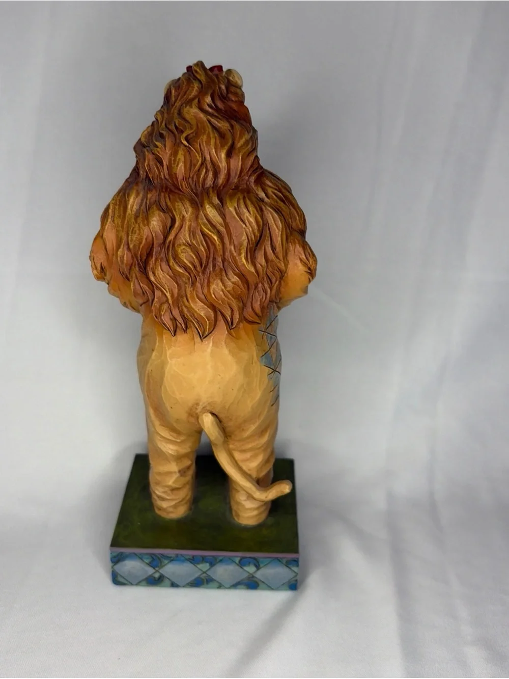 Jim Shore Colorful Lion Figurine in Brown with Blue and Purple Accents